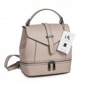 Rucsac dama din piele naturala DiAmanti Enna Rose Taupe